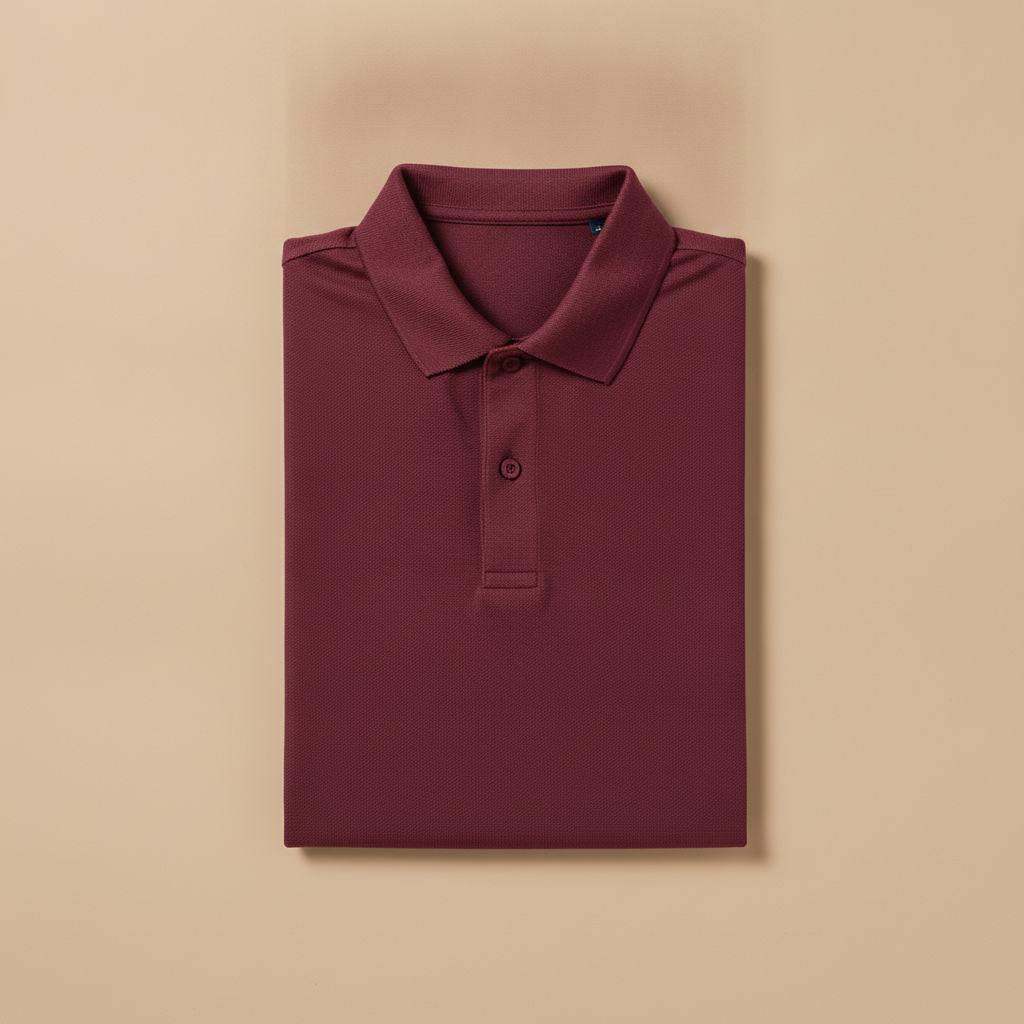 Polo Uomo Micro-Fantasia – Motivo Discreto ed Elegante - Bordeaux