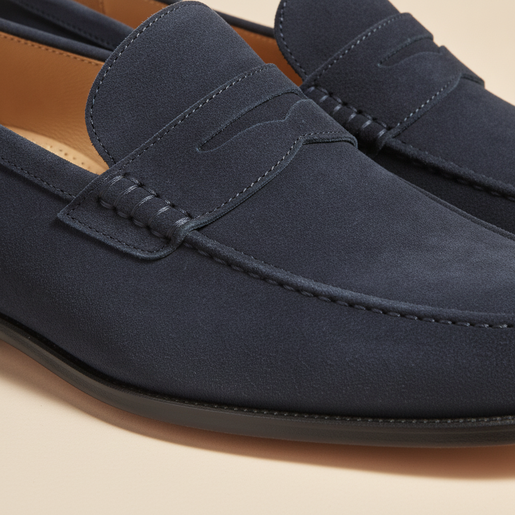 Mocassini Uomo in Pelle Scamosciata – Casual Chic Estivi - dettaglio