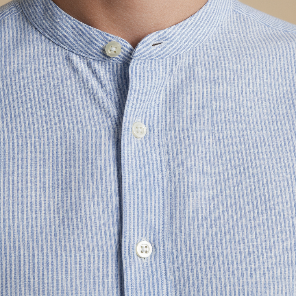 Camicia Uomo Effetto Seersucker – Fresca e Testurizzata Estiva - dettaglio