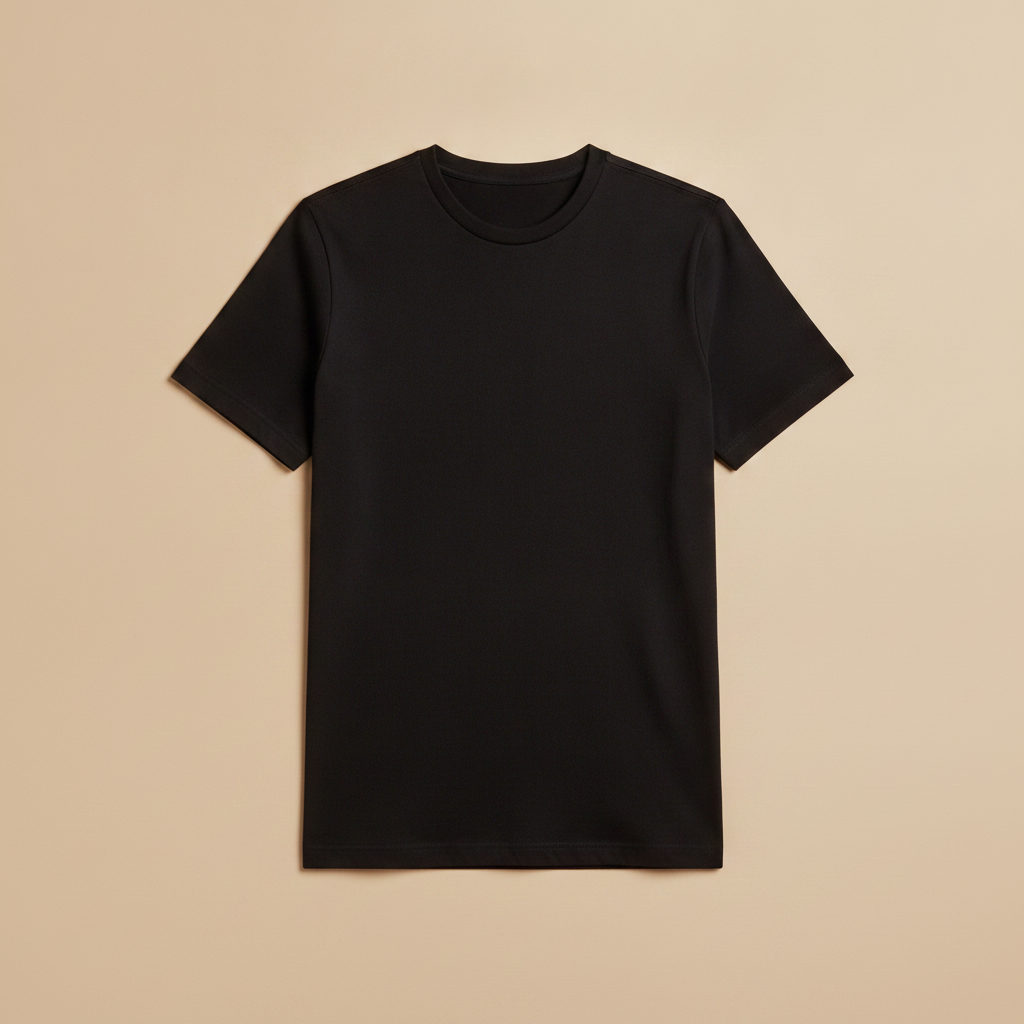 T-shirt Uomo in Cotone Pima Premium – Morbidezza Setosa di Lusso - Nero