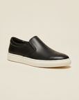 Sneakers Uomo Slip-On in Pelle – Senza Lacci Eleganti e Comode - Nero