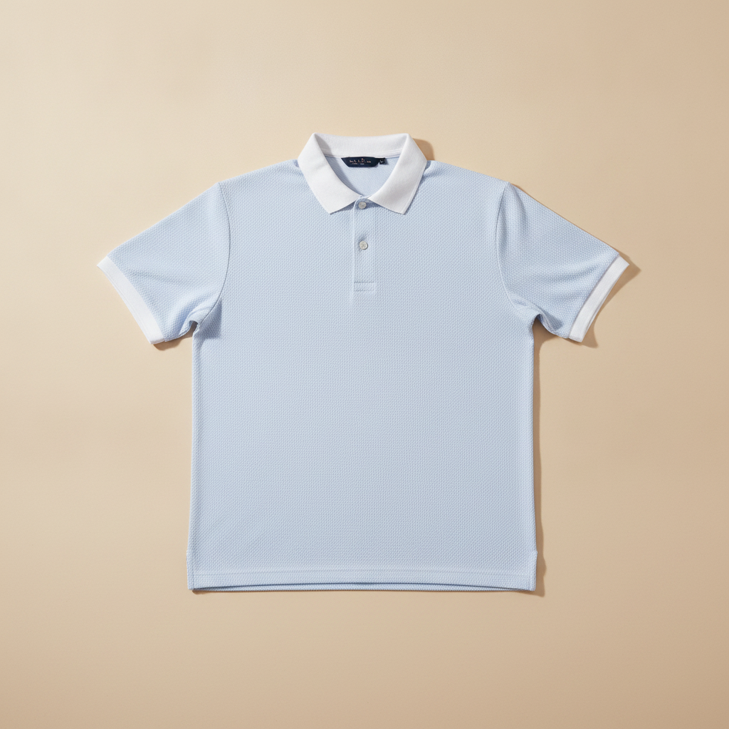 Polo Uomo in Mesh Traspirante – Fresca e Sportiva Estiva - Azzurro
