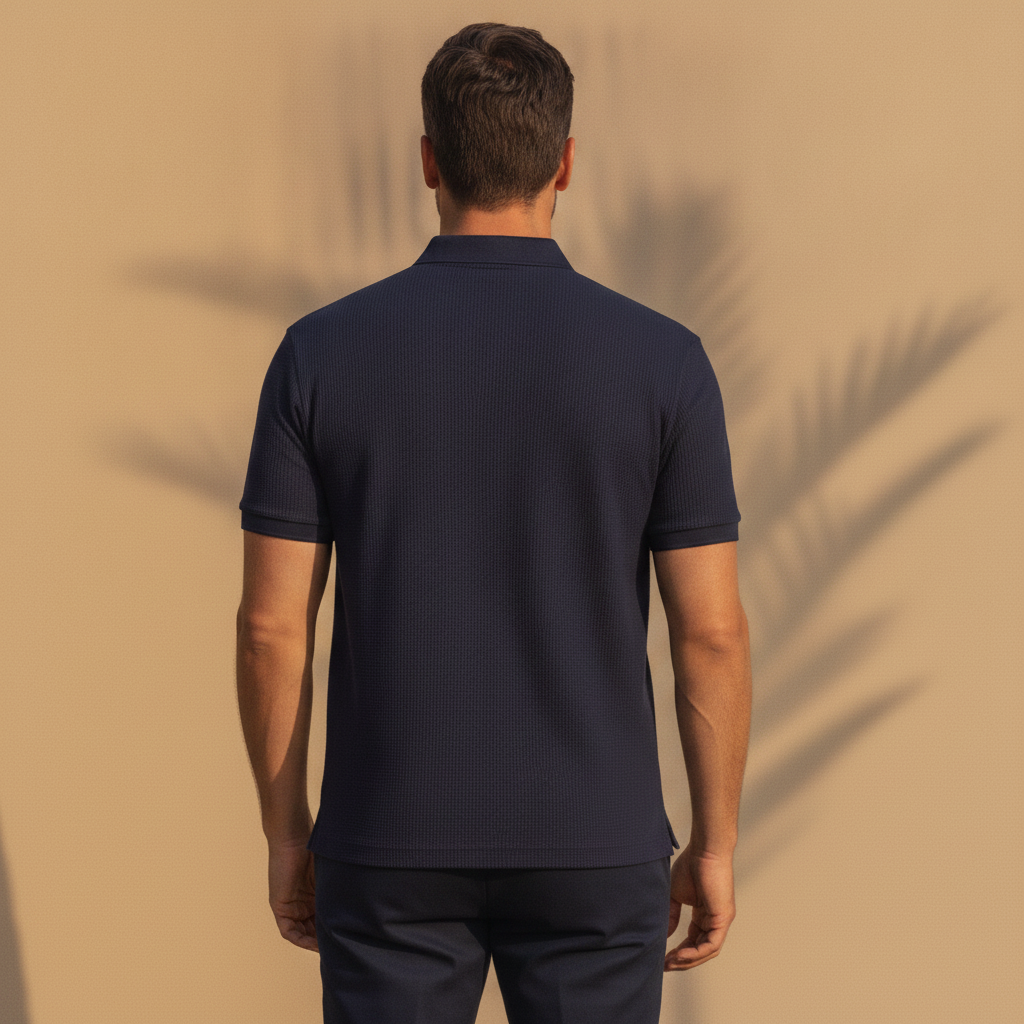 Polo Uomo con Taschino – Dettaglio Pratico e Casual - vista posteriore