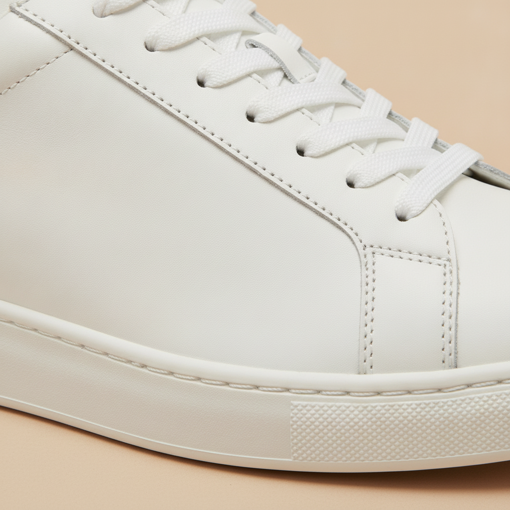 Sneakers Uomo Bianche Classiche – Stile Tennis Senza Tempo - dettaglio