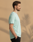 T-shirt Uomo Manica Corta Colori Pastello – Estate Fresca ed Elegante - vista laterale