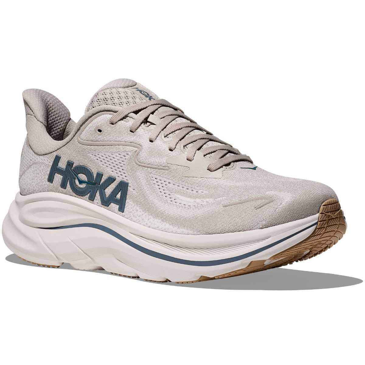 Hoka Clifton 10 Scarpe Running Beige Grigio Scuro Uomo - 1