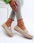 Mocassini Donna Beige alla Moda