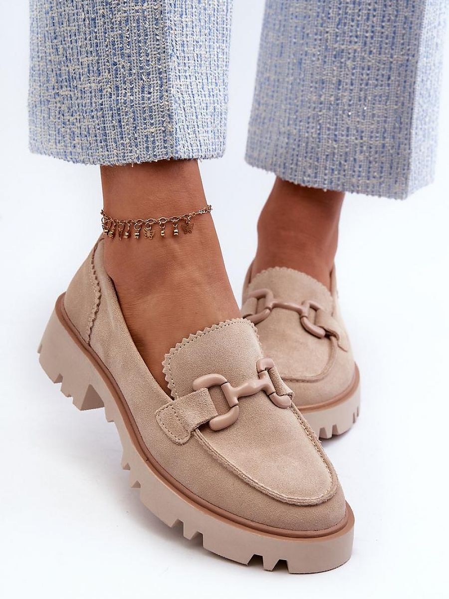 Mocassini Donna Beige Comodi