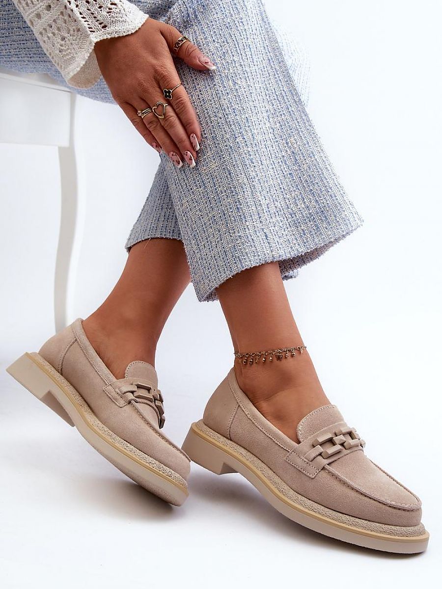 Mocassini Donna Beige alla Moda