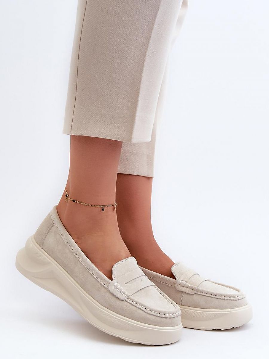 Mocassini Donna Beige alla Moda