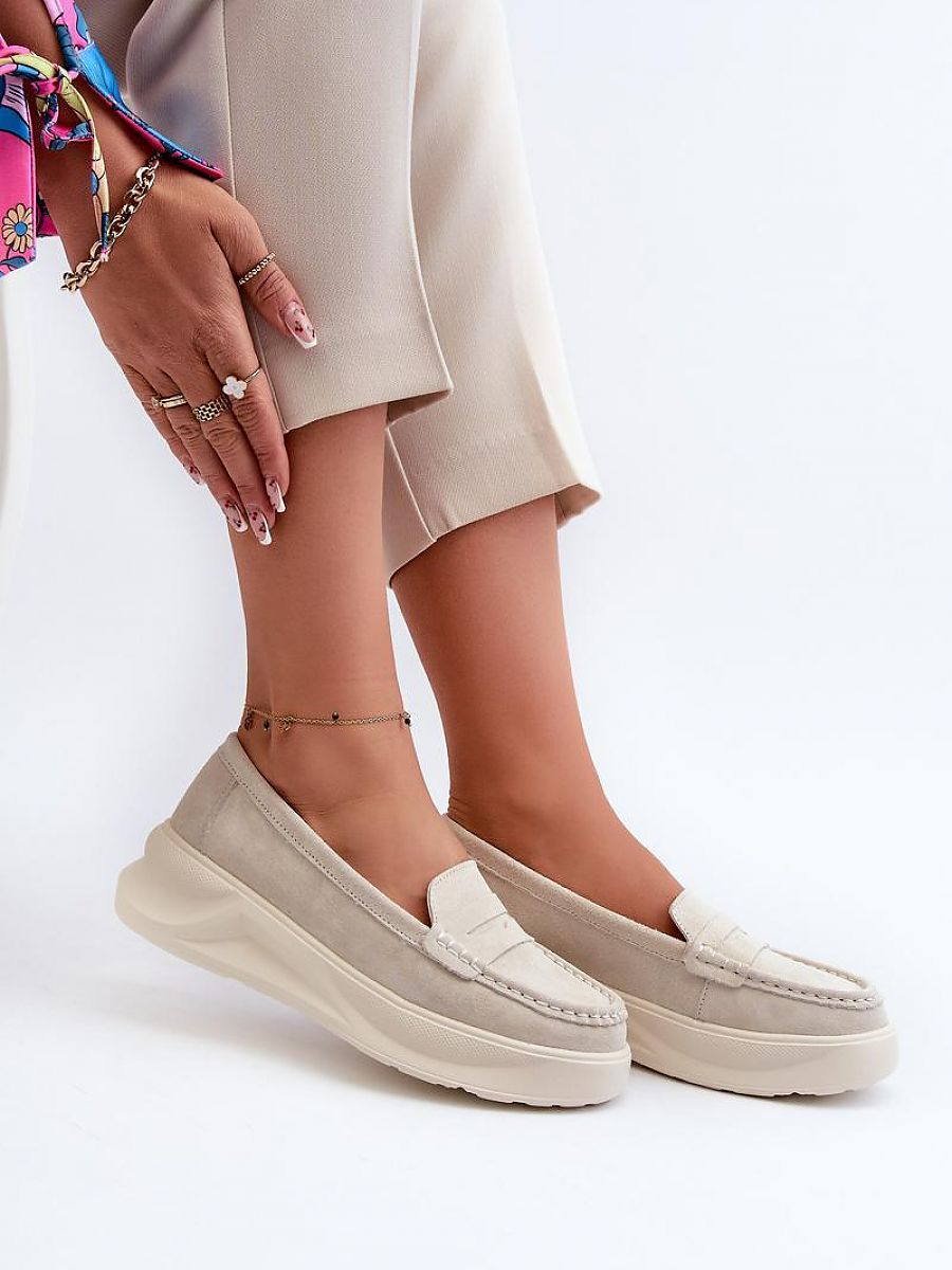 Mocassini Donna Beige alla Moda
