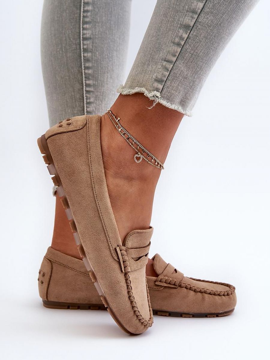 Mocassini Donna Beige Comodi