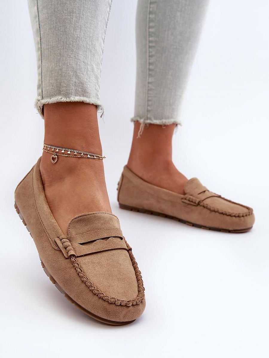 Mocassini Donna Beige Comodi