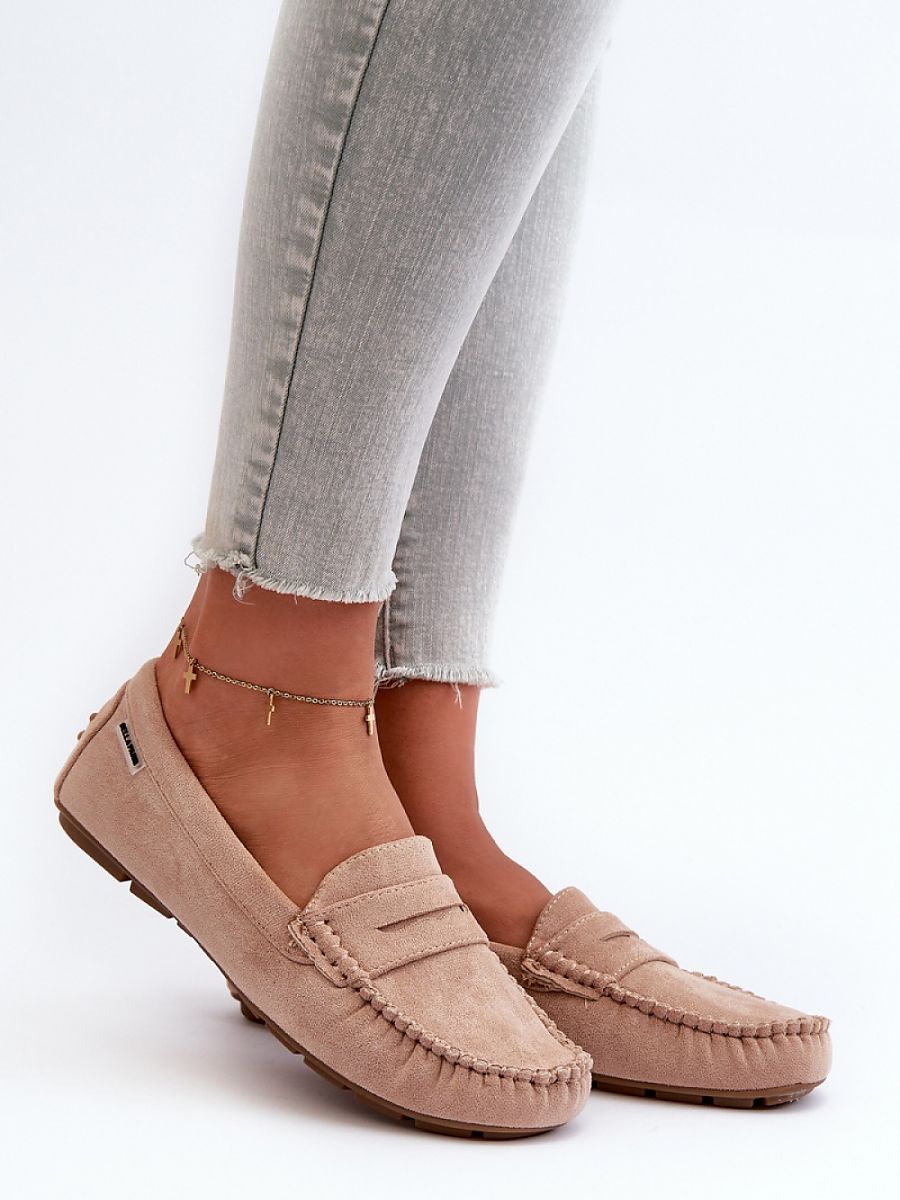 Mocassini Donna Beige Comodi