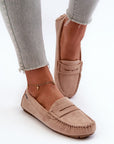 Mocassini Donna Beige Comodi