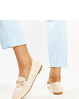 Mocassini Donna Beige Raffinati