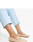 Mocassini Donna Beige Moderni