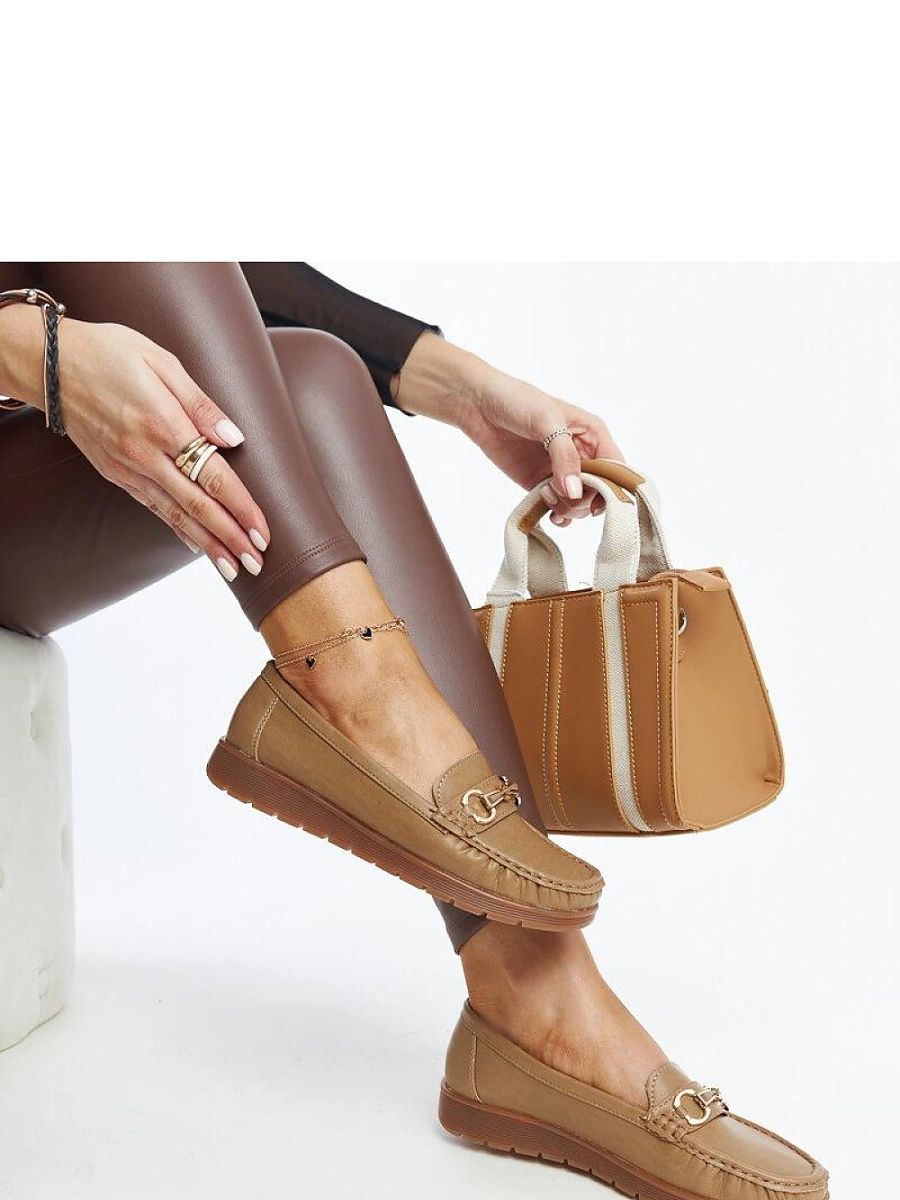 Mocassini Donna Beige Eleganti