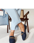 Mocassini Donna Blu di Tendenza