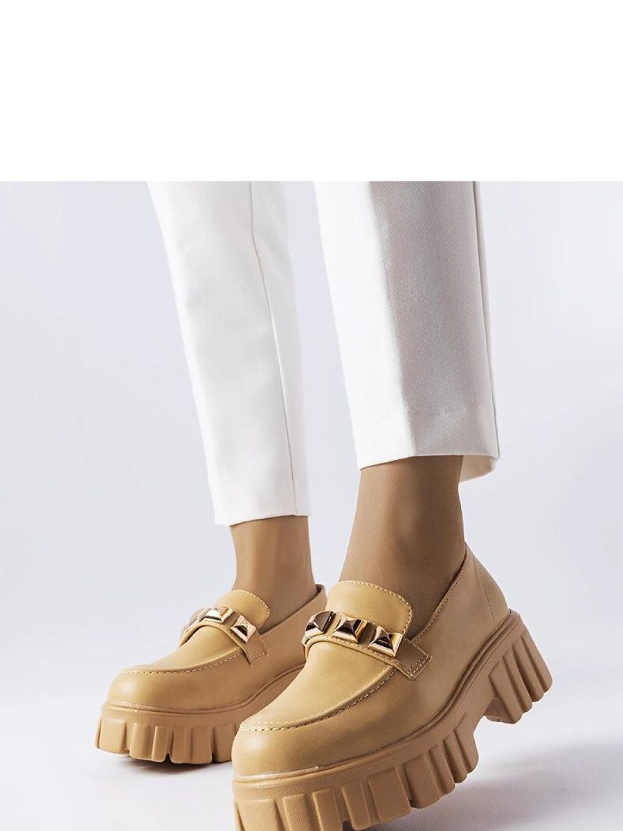 Mocassini Donna Beige Eleganti