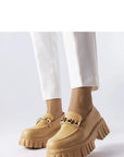 Mocassini Donna Beige Eleganti