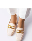 Mocassini Donna Beige Raffinati