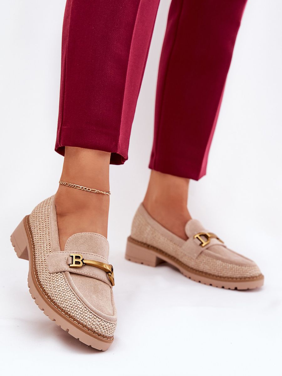 Mocassini Donna Beige Comodi