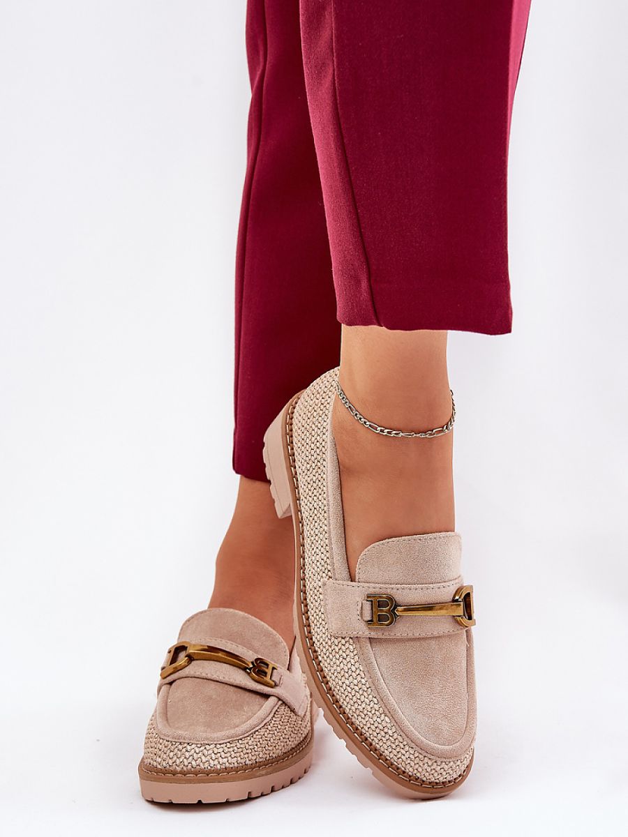 Mocassini Donna Beige Comodi