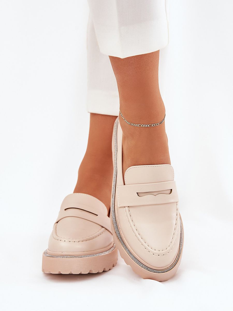 Mocassini Donna Beige Comodi