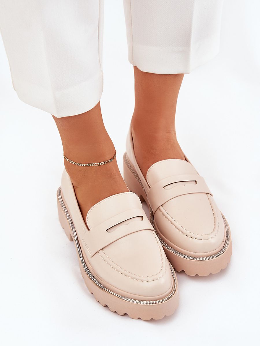 Mocassini Donna Beige Comodi