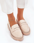 Mocassini Donna Beige Comodi