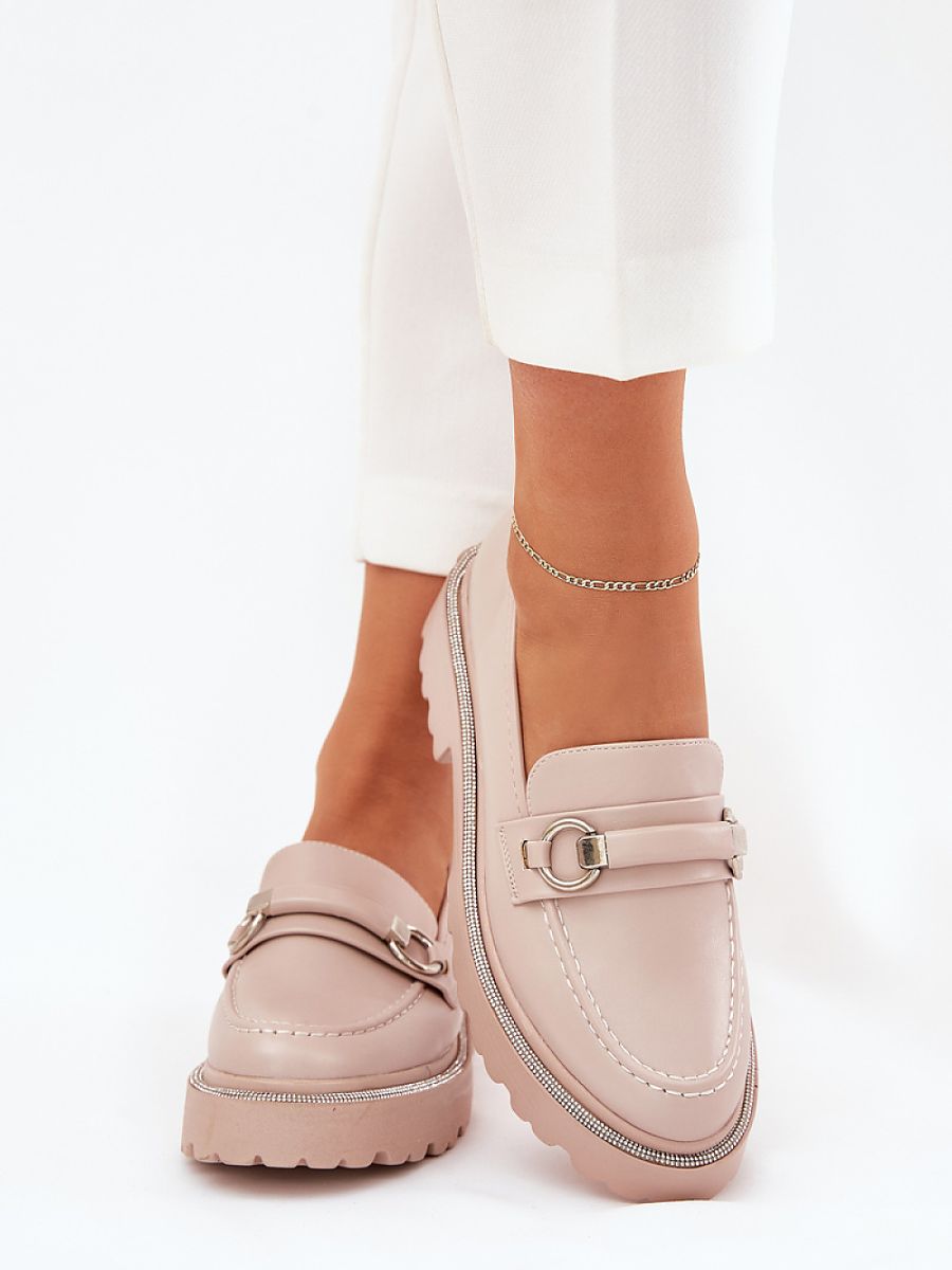 Mocassini Donna Beige Raffinati