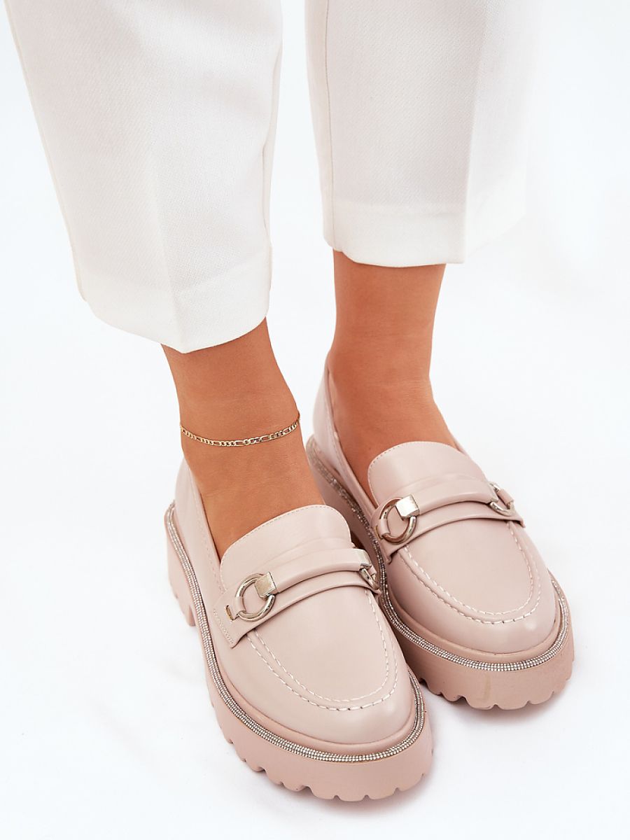 Mocassini Donna Beige Raffinati