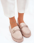 Mocassini Donna Beige Raffinati