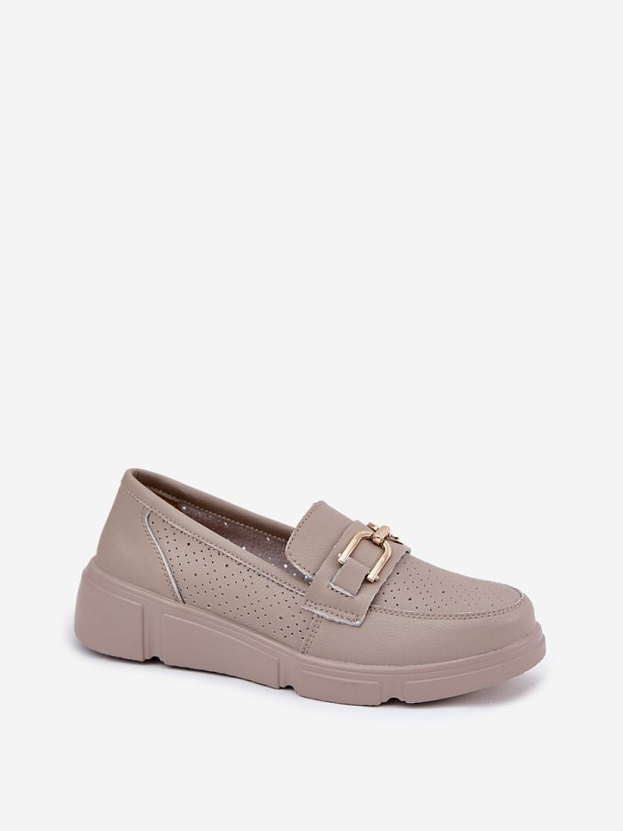 Mocassini Donna Beige Eleganti