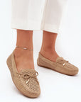 Mocassini Donna Beige Eleganti
