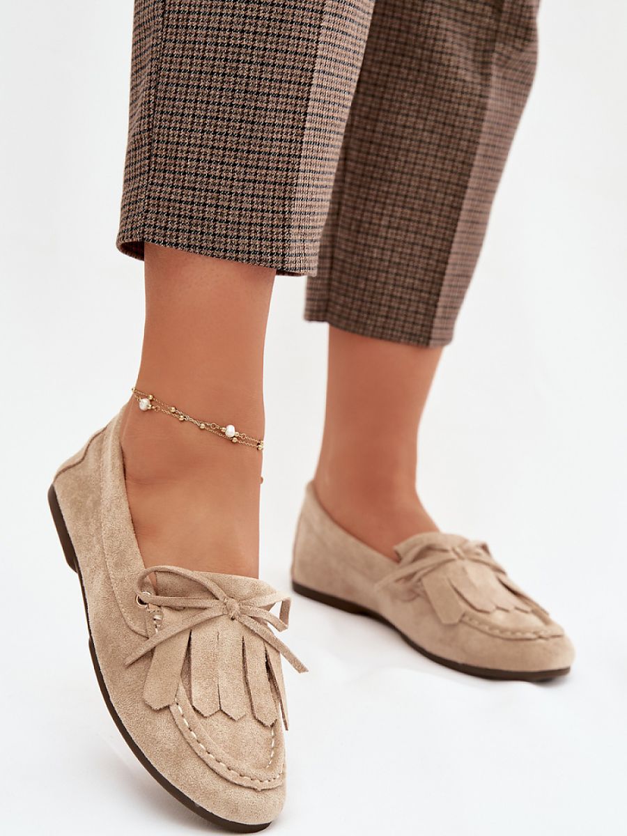 Mocassini Donna Beige Moderni