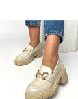 Mocassini Donna Beige Moderni