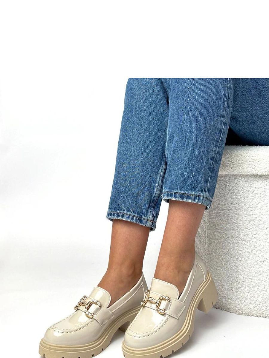 Mocassini Donna Beige Moderni