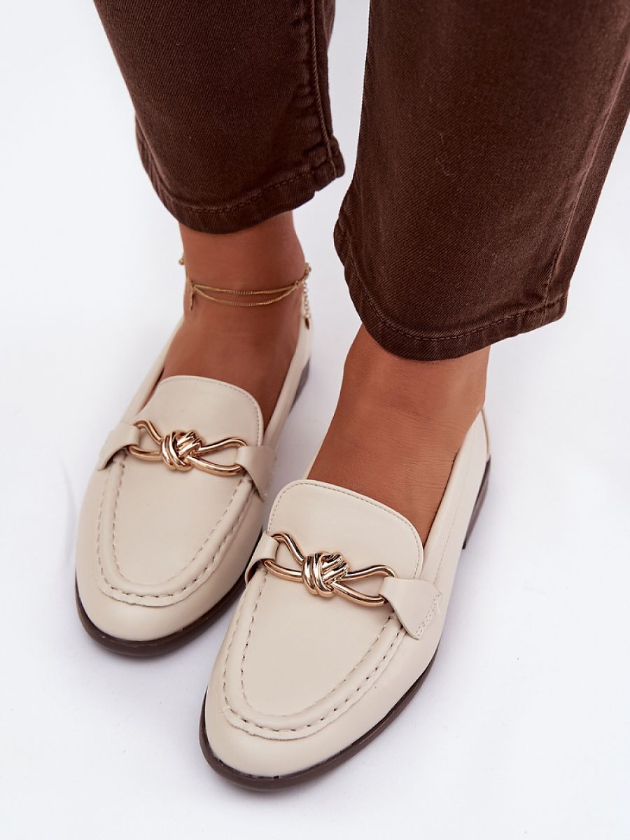 Mocassini Donna Beige Moderni