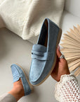 Mocassini Donna Blu Raffinati