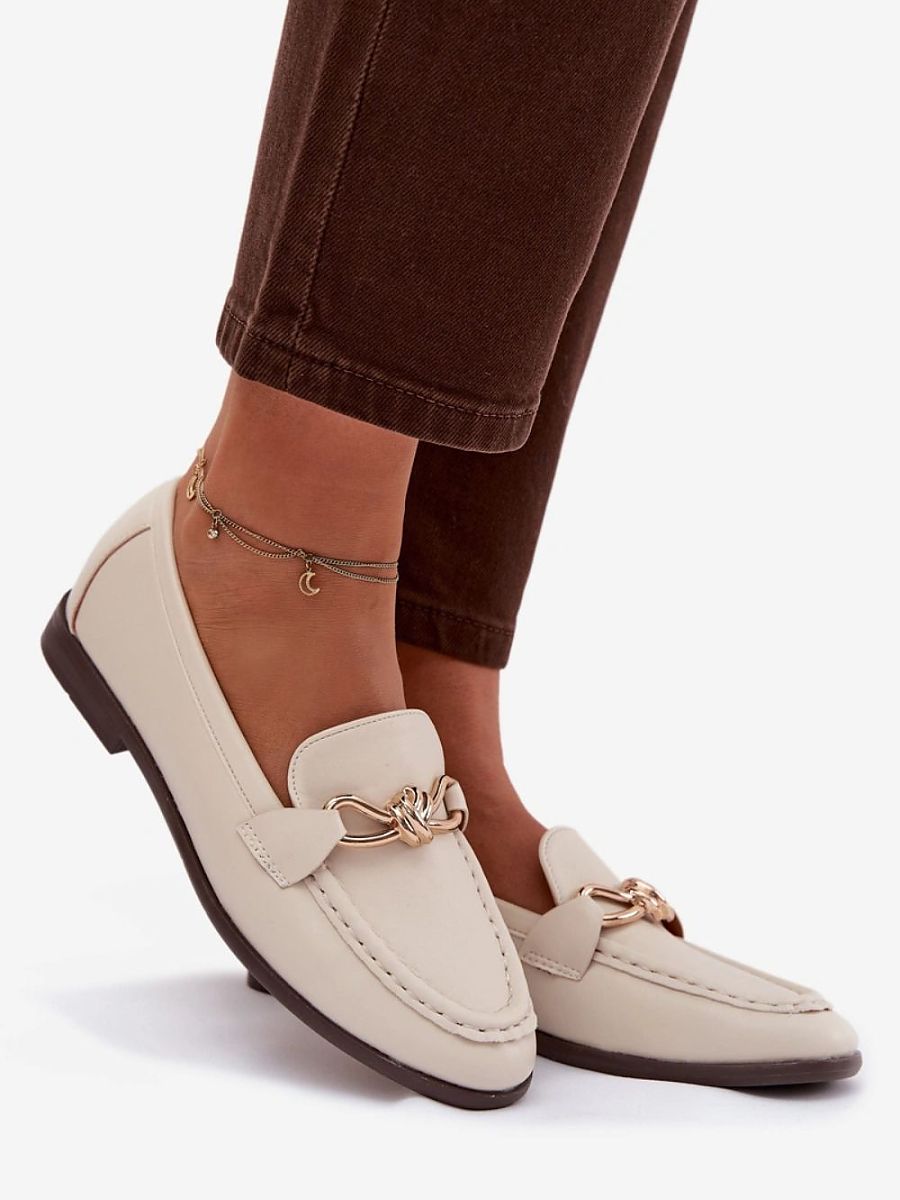 Mocassini Donna Beige Moderni