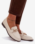 Mocassini Donna Beige Moderni