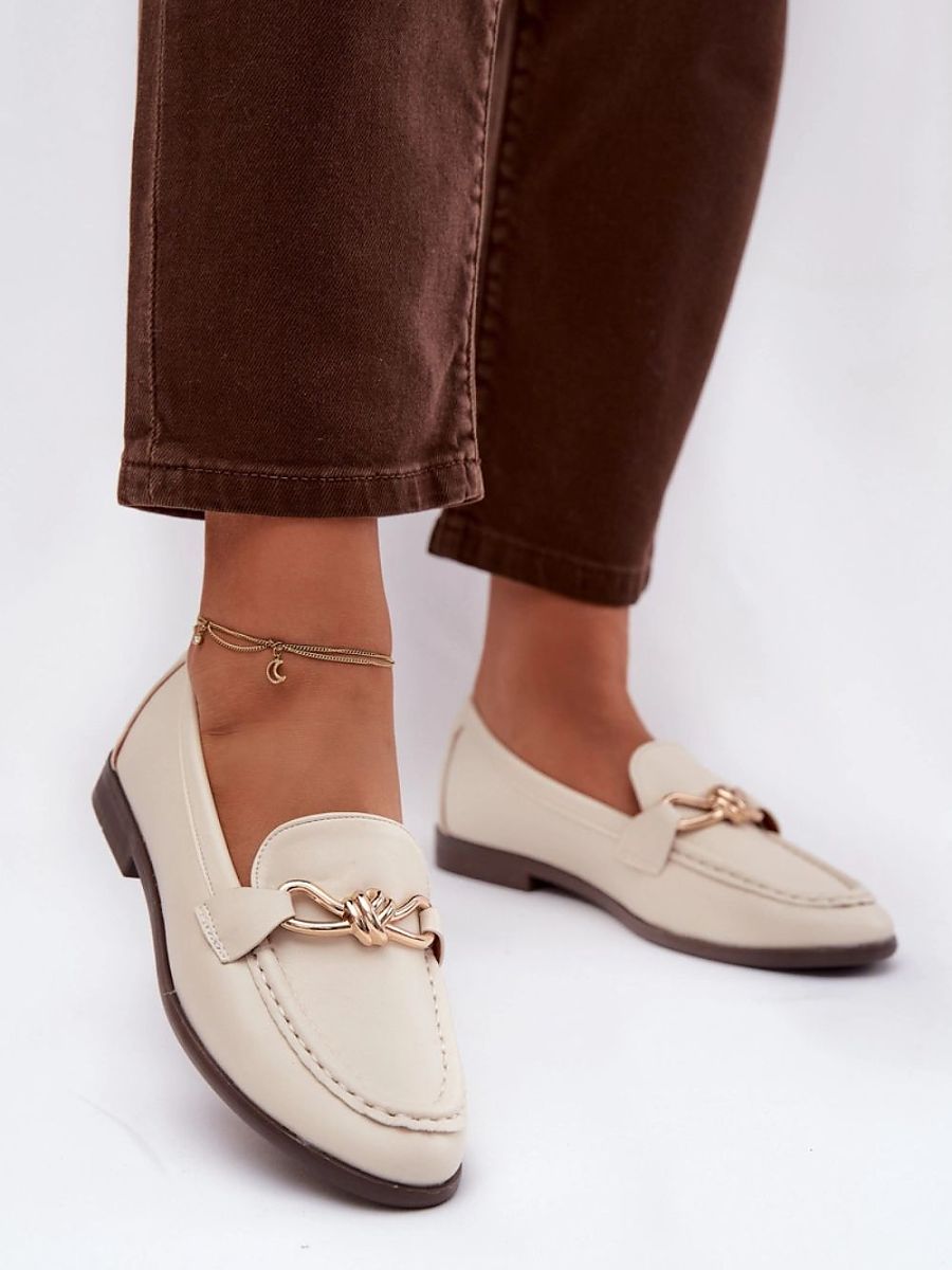 Mocassini Donna Beige Moderni
