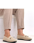 Mocassini Donna Beige Eleganti