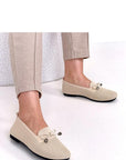 Mocassini Donna Beige Eleganti