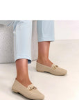 Mocassini Donna Beige Comodi