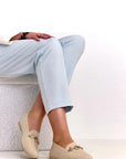 Mocassini Donna Beige Comodi