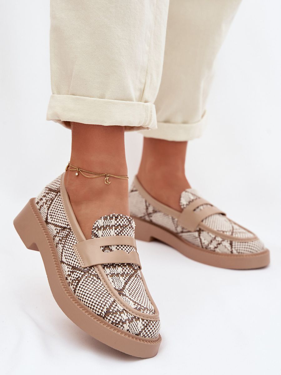Mocassini Donna Beige Comodi