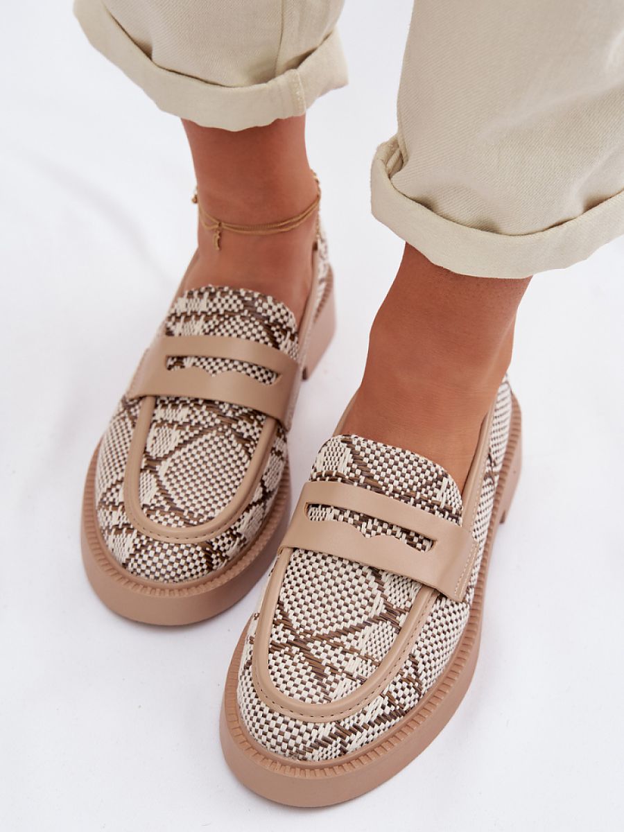 Mocassini Donna Beige Comodi